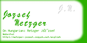 jozsef metzger business card